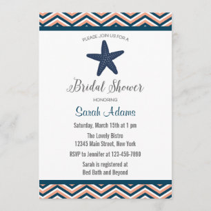 Invitation nautique de Fête de la mariée de