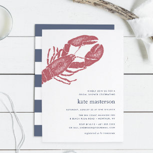 Invitation nautique de la douche nuptiale de homar