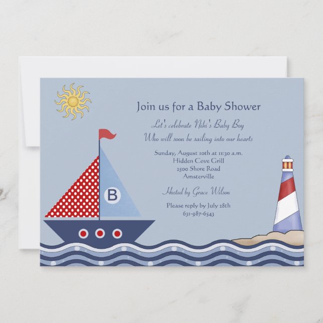 Invitation Nautique Jevenile Boy (Devant)