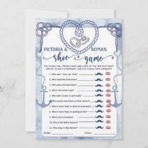 Invitation Nautique Le Jeu de la Chaussure Réception de Maria