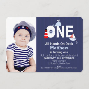 Invitation nautique pour le 1er anniversaire de ga