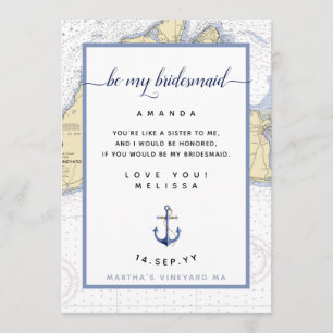 Invitation Nautique Sois Ma Servante D'Épouse Vignoble de M