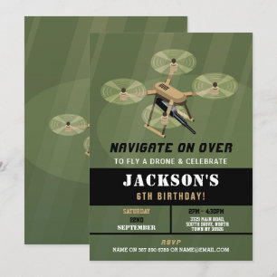 Invitation Naviguer Camouflage d'anniversaire de l'Armée des 