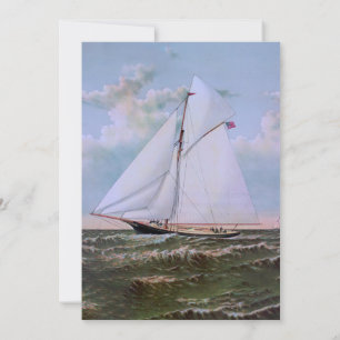 Invitation Navire de voile antique sloop yacht voilier océan