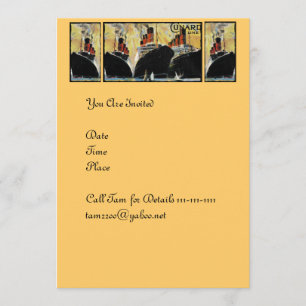 Invitation Navires Titanic à Port 1912