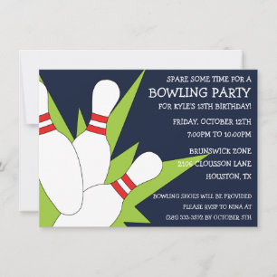 Invitation Navy Blue 7-10 Split Bowling