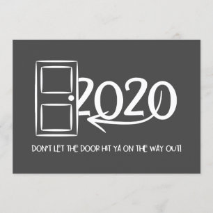 Invitation Ne laissez pas la porte vous frapper en sortant !