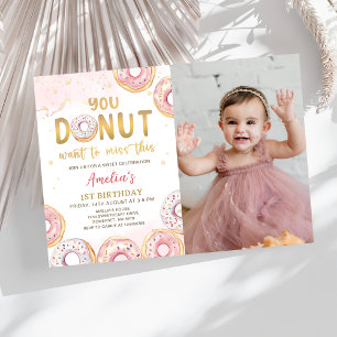 Invitation Ne Manquez Pas Cette Photo D'Anniversaire De Donut