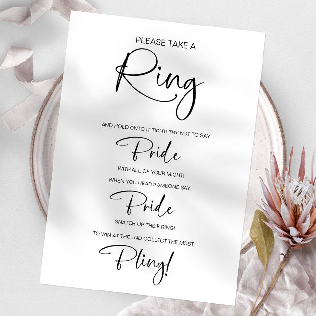 Invitation Ne pas dire jeu de Fête des mariées de mariée (Créateur téléchargé)