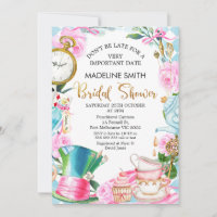 Ne soyez pas en retard Wonderland Bridal Shower In