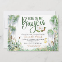 Né sur l'invitation du Baby shower Bayou