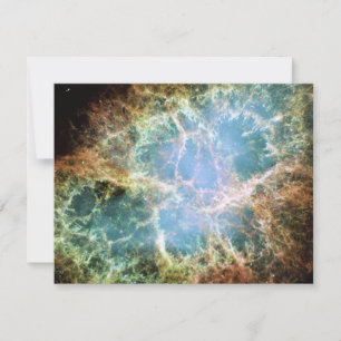 Invitation Nebula de crabe turquoise