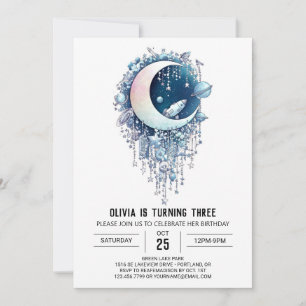 Invitation Nebula Outerspace Étoiles Digital Anniversaire
