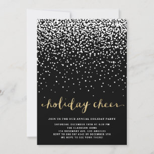 Invitation Neige classique   Faux Parties scintillant Fête In