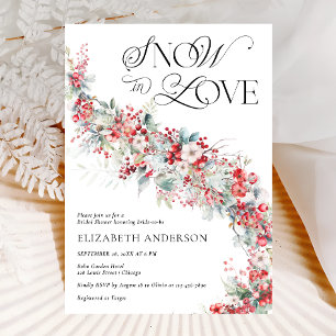 Invitation Neige en amour Berry Foliage Fête des mariées
