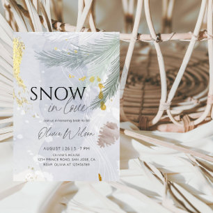 Invitation Neige en amour Élégante douche de mariée d'hiver