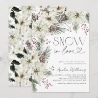 Neige en amour Poinsététie blanche hiver