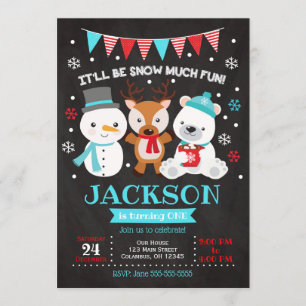 Invitation Neigent beaucoup d'invitation d'anniversaire