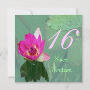 Invitation nénuphar sweet sixteen