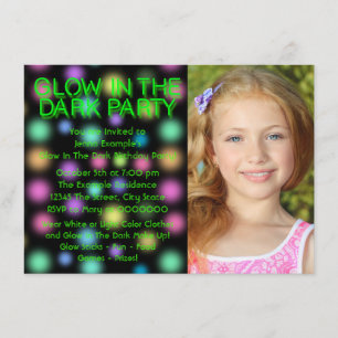 Invitation Neon De Fête Flume Dans La Fête D'Anniversaire Som