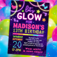Neon Glow dans la fête de la lueur noire Anniversa
