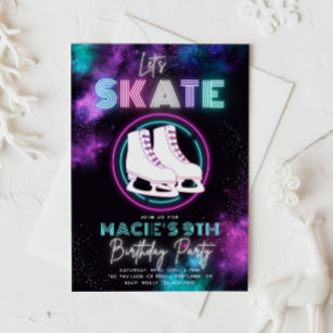 Invitation Neon Ice Skating   Patinage sur glace A
