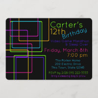 Neon Night Llow Techno Vidéo Dormir à l'anniversai