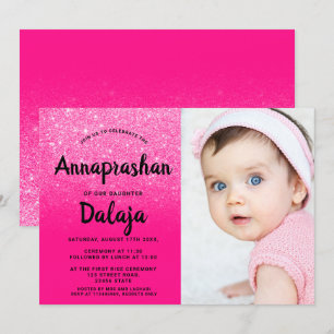 Invitation Neon pink parties scintillant sombre scénario phot