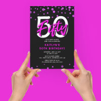 Neon Pink Trente 50e fête d'anniversaire