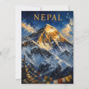 Invitation Népal : Lever de soleil doré sur le mont Everest S