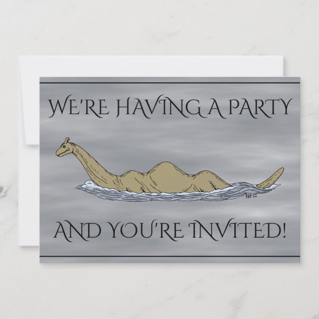 Invitation Nessie le monstre Loch Ness (Devant)