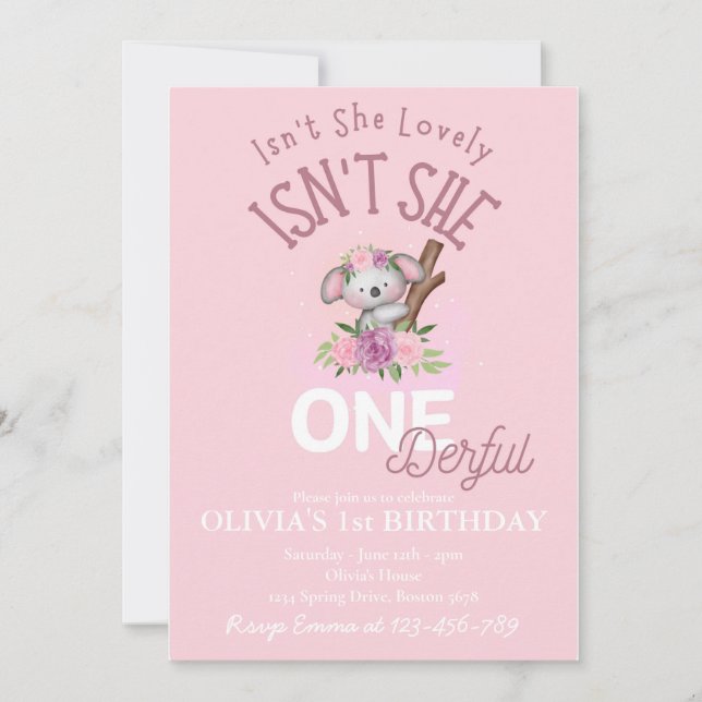 Invitation N'est-ce pas qu'elle est adorable n'est-elle pas O (Devant)