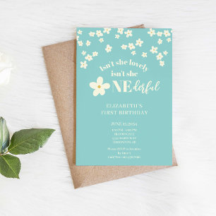 Invitation N'est-elle pas belle marguerite 1er anniversaire m