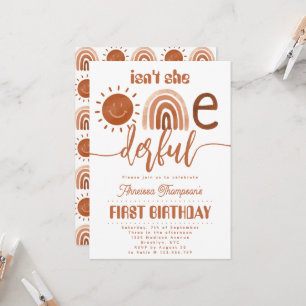 Invitation N'est-elle pas magnifique Boho Rainbow Sunshine An