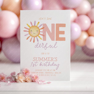 Invitation N'est-elle pas merveilleuse Fille du Soleil 1er An
