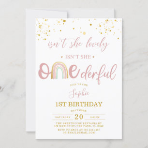 Invitation N'est-elle pas UNderful Pastel Arc-en-ciel premier