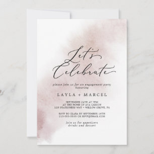 Invitation Nettoyage aquarelle   Blush Fêtons