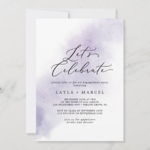 Invitation Nettoyage aquarelle   Purple Fêtons