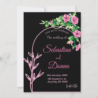 Invitation Nettoyage aquarelle | Purple Le Mariage De L'Invit