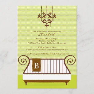 Invitation Neutre chic d'invitation de baby shower de huche