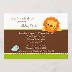 Invitation neutre de baby shower de brun à la mode