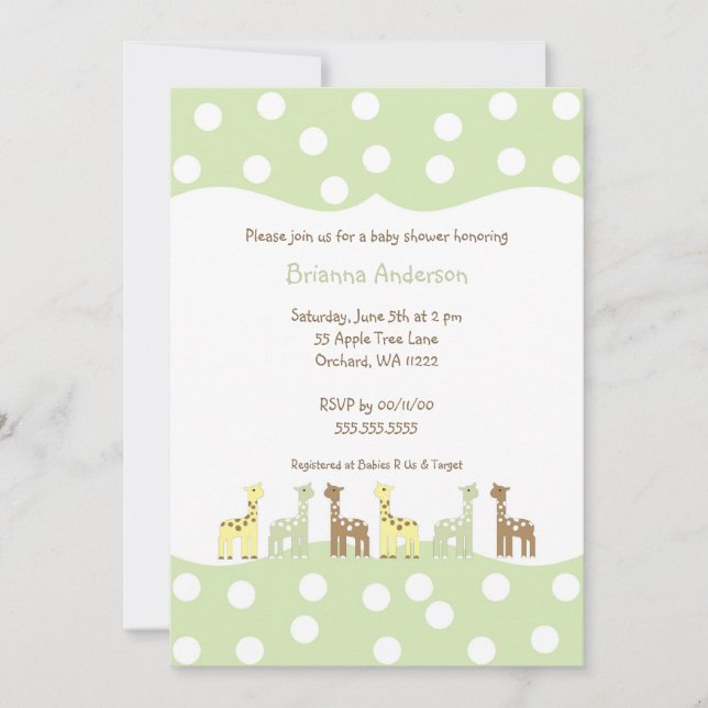 Invitation Neutre de genre d'invitation de baby shower d'amis (Devant)