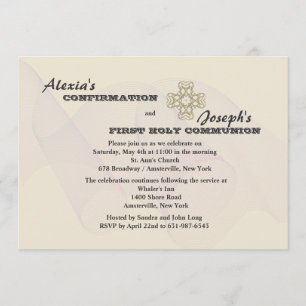 Invitation neutre religieuse d'enfants de mêmes