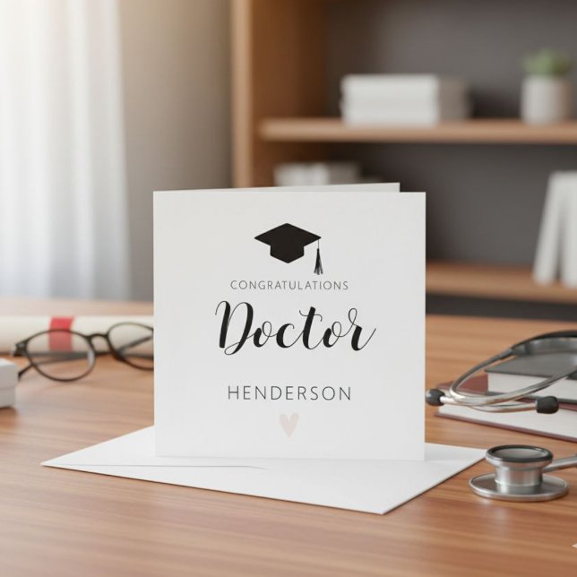 Invitation New Doctorate Degree Card Doctorate Degree Card  (Créateur téléchargé)