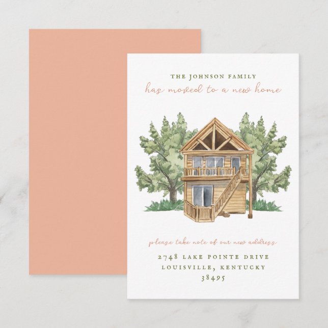 Invitation New Home Moving Announcement (Devant / Derrière)