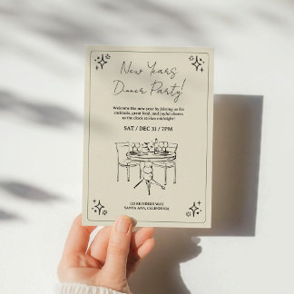 Invitation New Years Dinner Party
