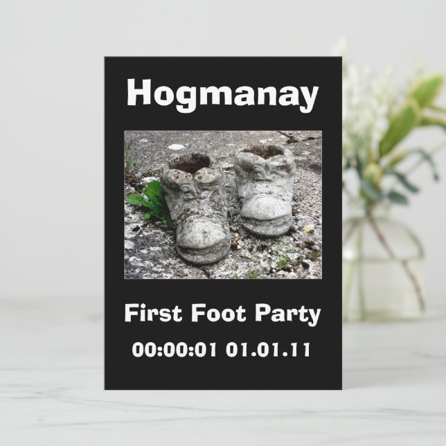 Invitation New Years Eve Scottish Hogmanay Party (Debout devant)