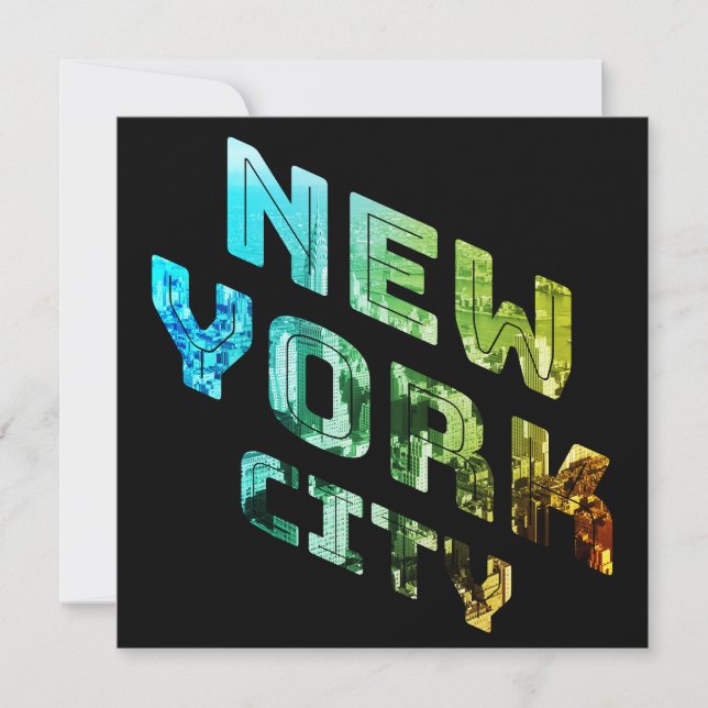 Invitation New York City NYC Skyline Centre-ville Manhattan M (Devant)