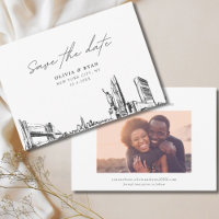 New York City Wedding Save the Date Modern