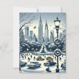 Invitation New York Holiday Elegance - Noël personnalisable
